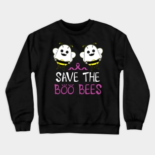 Save The Boo Bees Breast Cancer Awareness Halloween Crewneck Sweatshirt